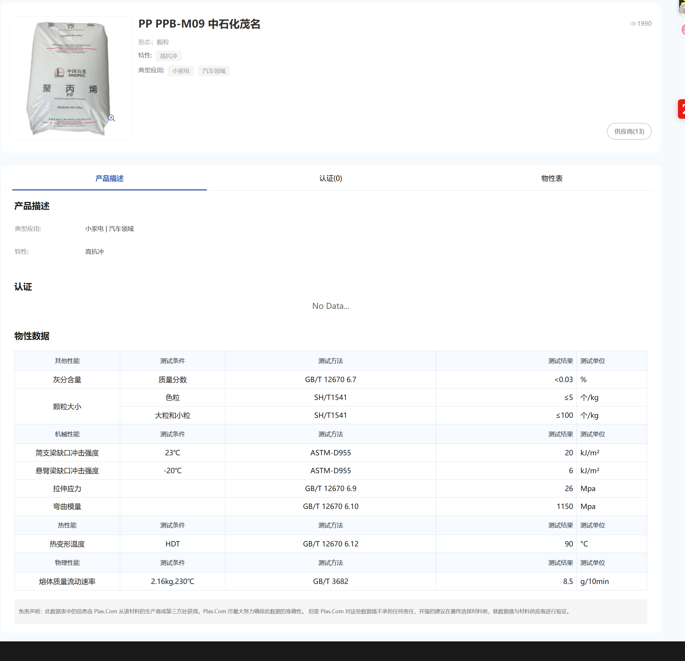 Sinopec Maoming PPB-M09datasheet